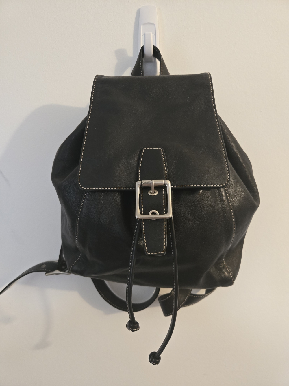 Vintage Coach Legacy Black Leather Backpack